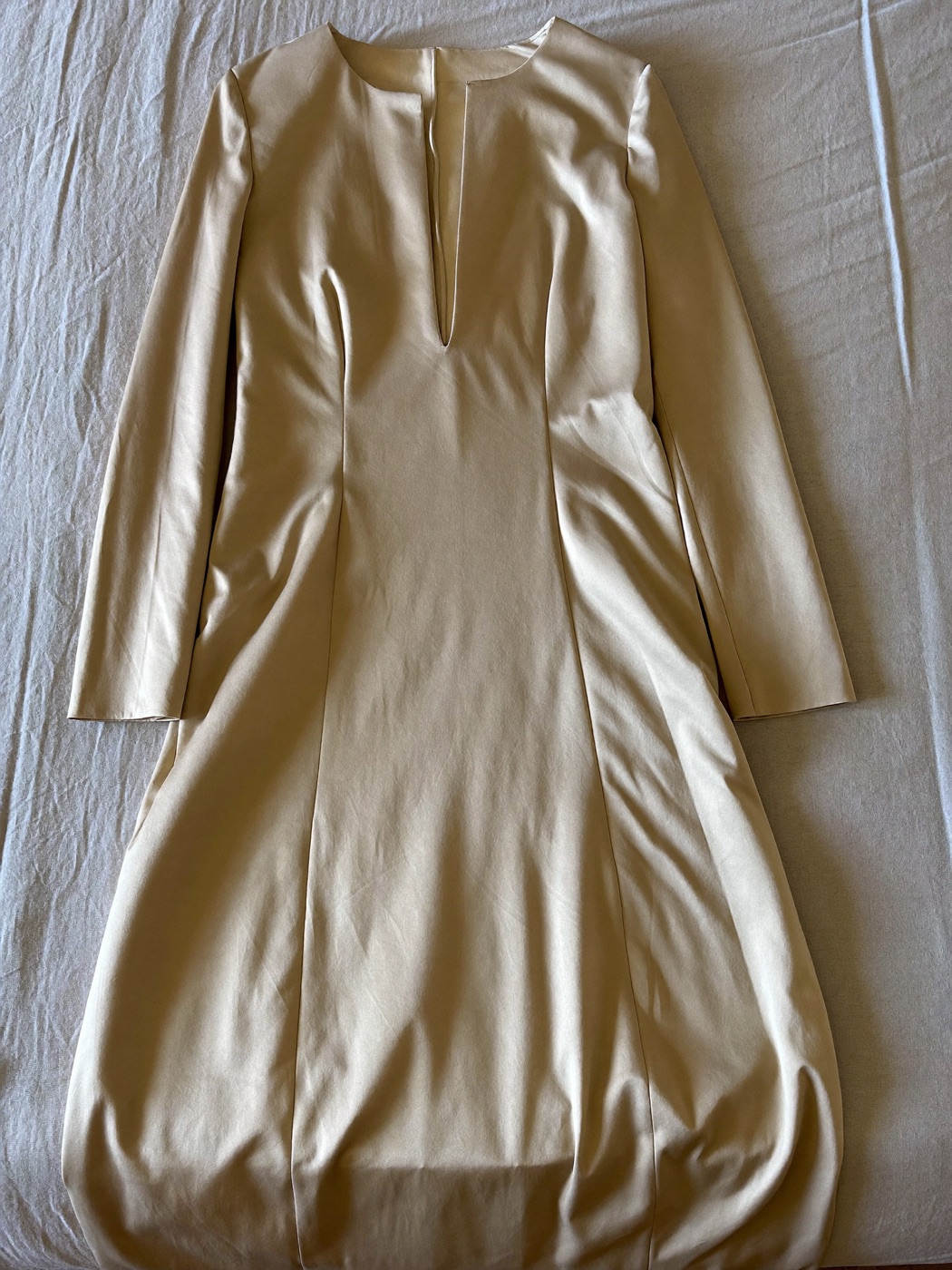 Satin Column Gown — Champagne — seller photo
