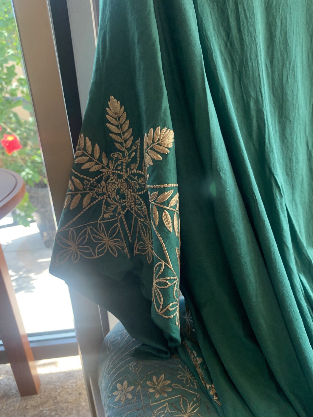 Embroidered Eid Kaftan — Emerald — seller photo