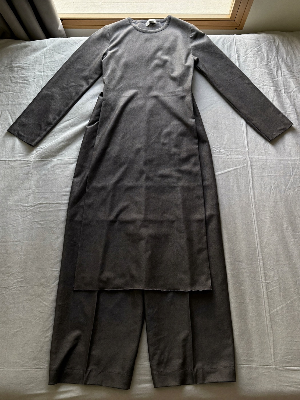 Wide-Leg Trouser Set — Charcoal — seller photo